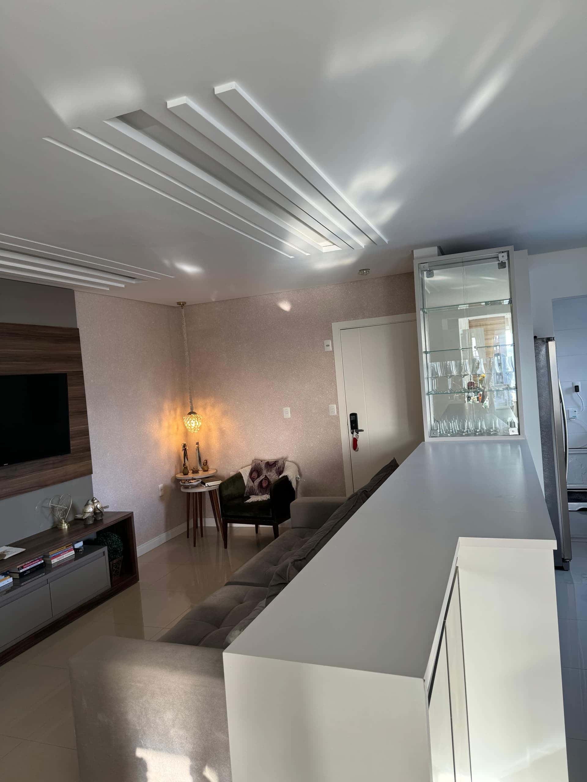 Outro ângulo da sala de estar integrada